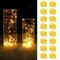 16 Pack Led Fairy Lights Battery Operated Lights Mason Jars Centerpiece Wedding Decor String Lights Battery Powered Lights, Christmas, Copper Wire Small Battery Fairy Lights (10ft Warm White)